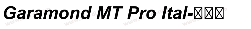 Garamond MT Pro Ital字体转换